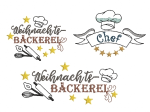 Stickdatei-Weihnachtsbckerei-Chef-Schild